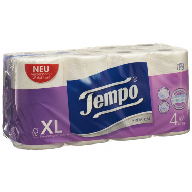 Tempo carta igienica premium bianca 4 veli 110 fogli 16 pezzi