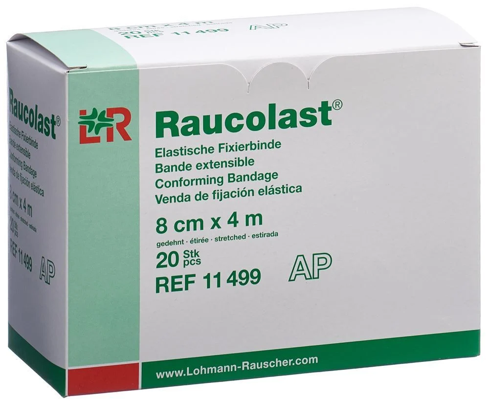 Raucolast benda elastica di fissaggio 8cmx4m 20 pezzi