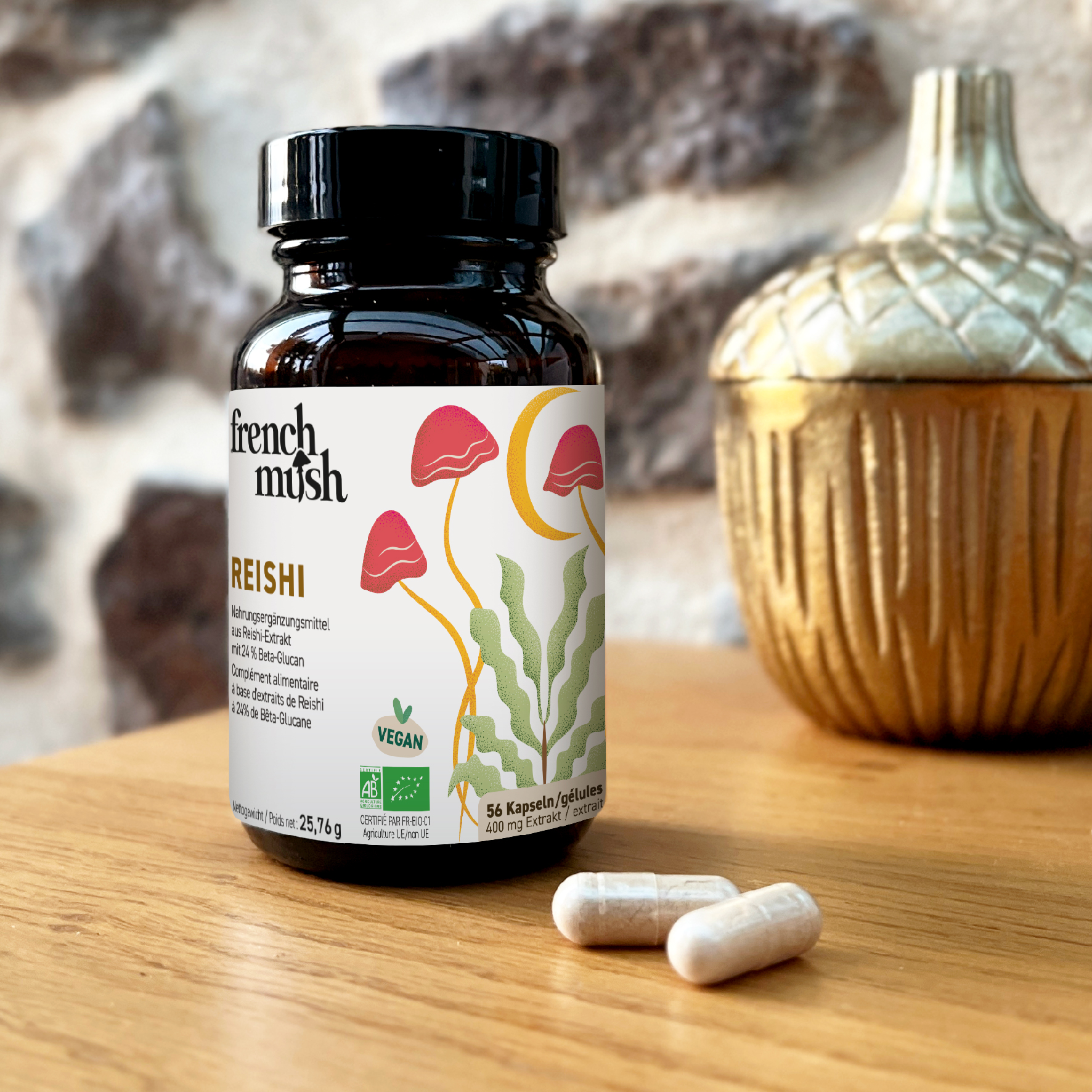 Capsule di Mush Reishi francese 56 Capsule