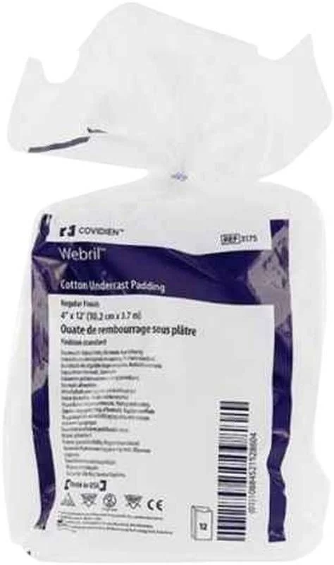 WEBRIL bende di cotone 10,2cmx3,7m rotolo bianco 12 pezzi