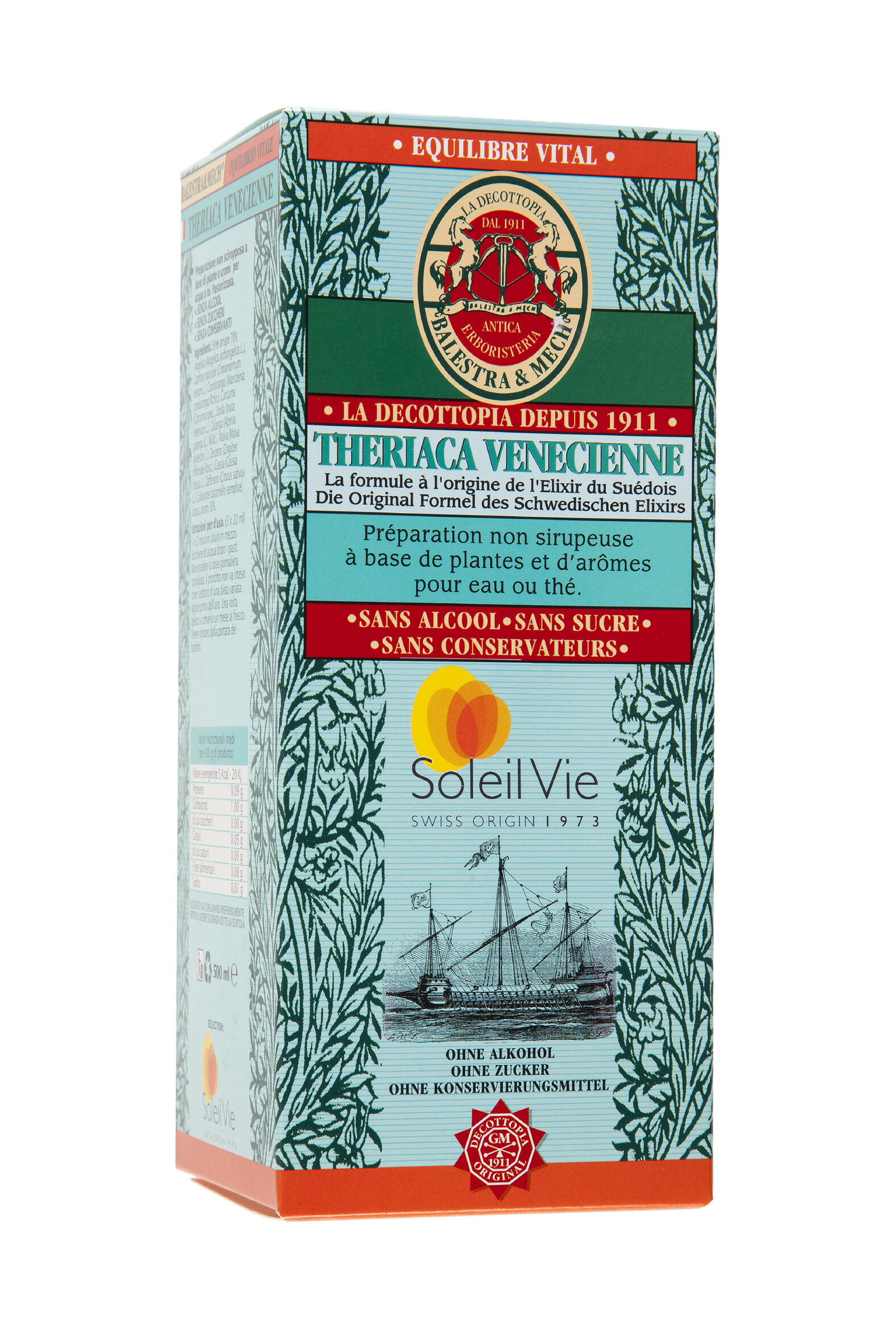 Soleil Vie Theriaca Vénécienne Elisir svedese (senza alcol) 500ml