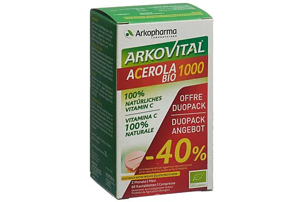 Arkovital Acerola Arkopharma Tabl 1000 mg Duo 2 x 30 pezzi