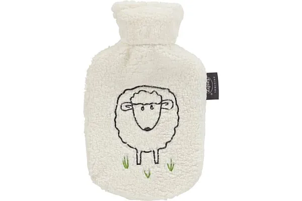 Bottiglia dell'acqua calda per bambini FASHY da 0,8 l, soffice pecorella Dolly