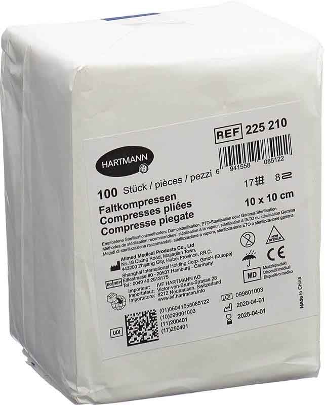 FIV comprimere cotone idrofilo T17 10x10cm 8f 100 pezzi