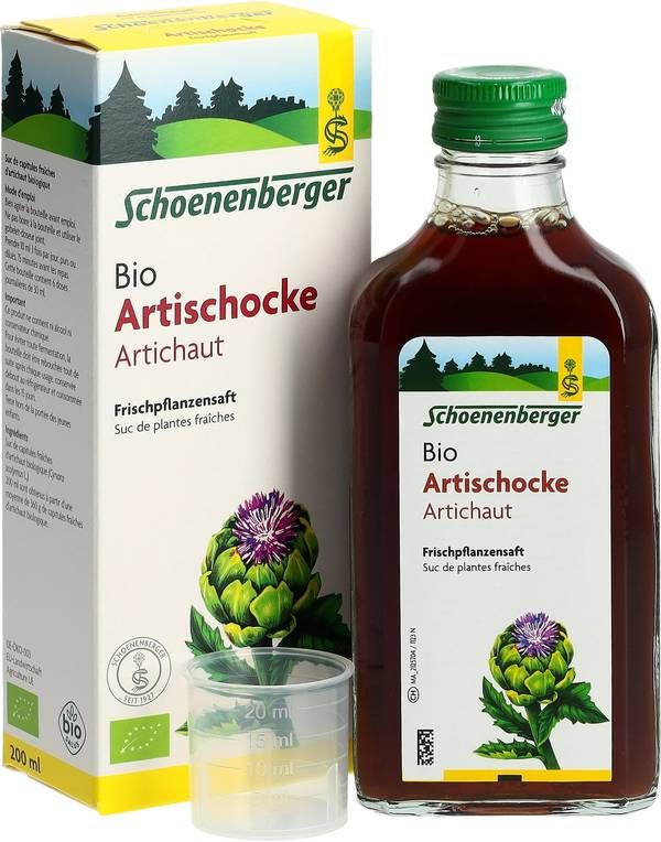 Schoenenberger Carciofo Succo Vegetale Fresco Biologico 200ml