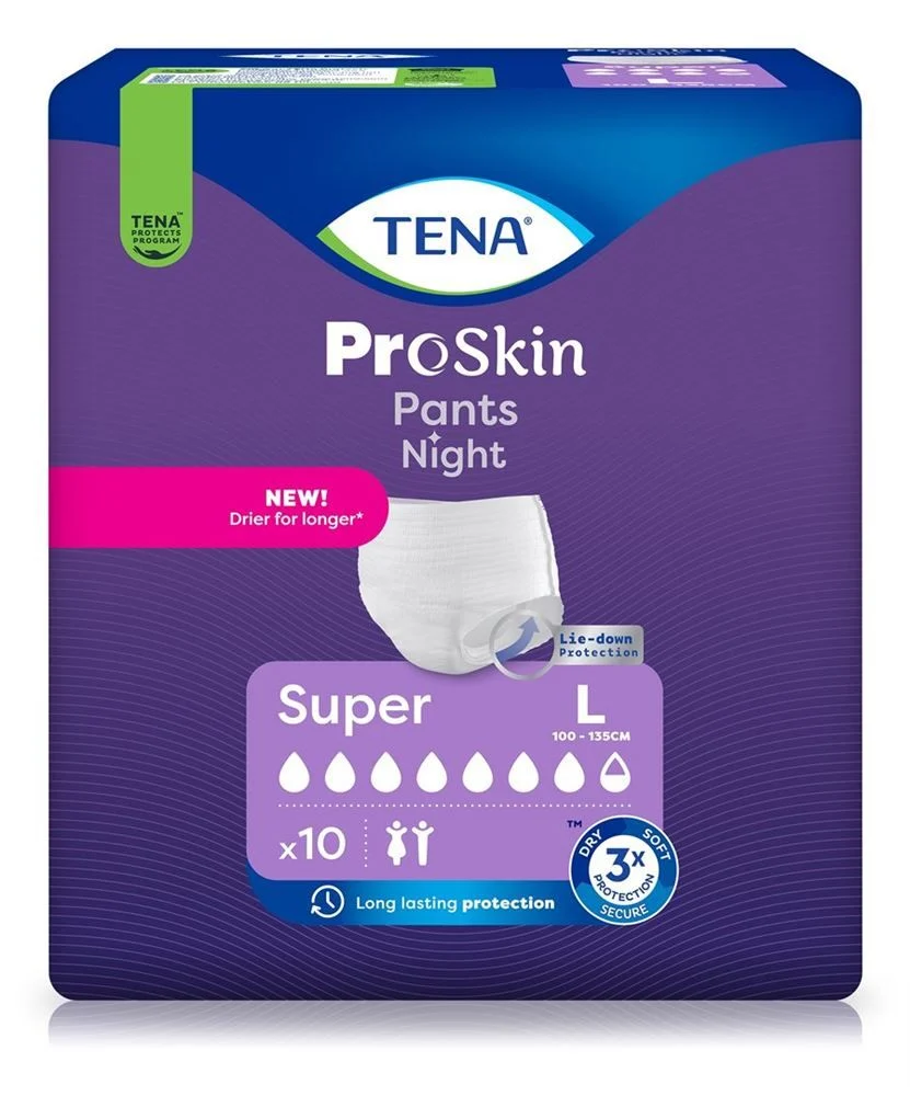 Tena Pants Night Super L 100-135cm 10 pezzi