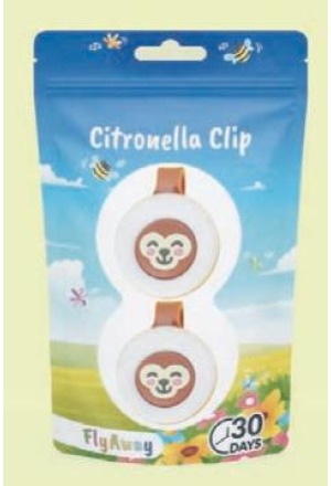 FLYAWAY Citronella-Clip Monkey Duopack 2 pezzi