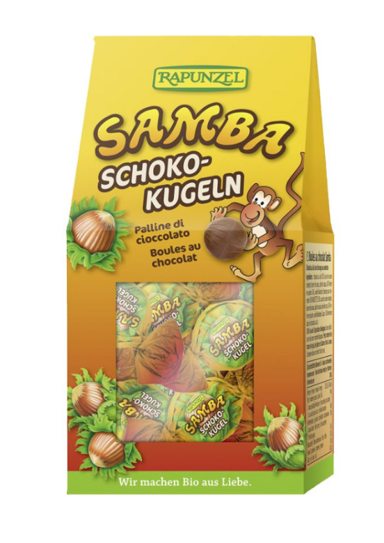 Palline di cioccolato Rapunzel Samba Btl 96g