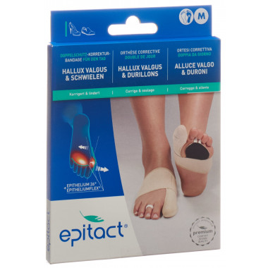 Epitact benda correttiva flessibile a doppia protezione alluce valgo TAG M 21,5-23cm destra