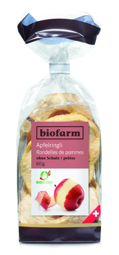 Anelli di mela Biofarm senza buccia CH Bud 60g