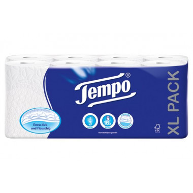 Tempo carta igienica Classic bianca 3 veli 150 fogli 16 pezzi
