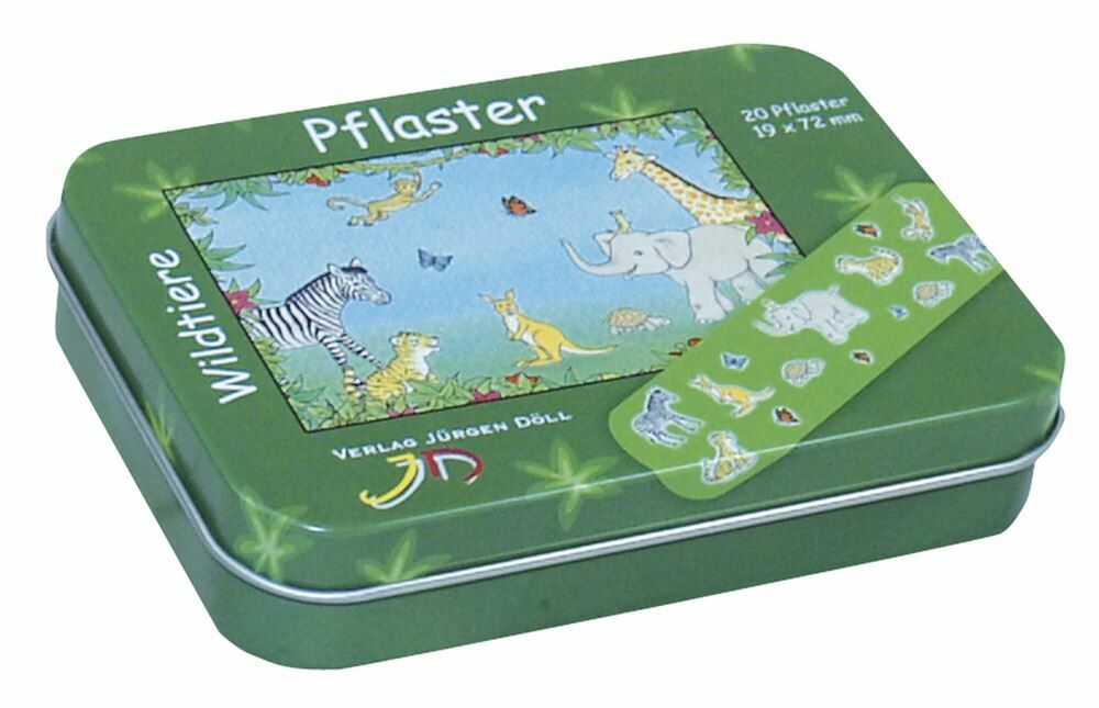 DÖLL Heftpflaster 19x72mm Wildtiere Dose 20 Stück