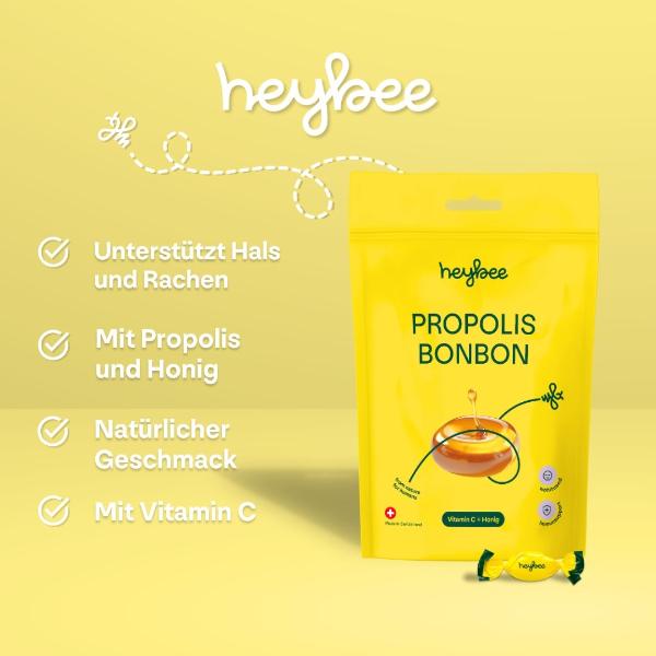 sacchetto di caramelle alla propoli di heybee 65g