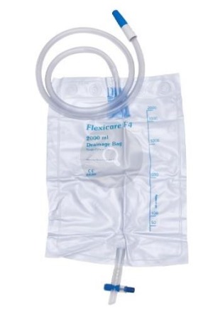 Flexicare sacchetto per urina 2000ml 100cm T-cock st 10 pezzi