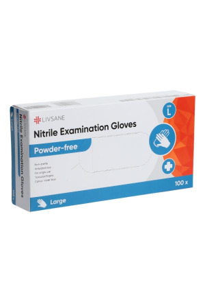 Guanti da esplorazione Livsane Nit L senza polvere 100 pz.