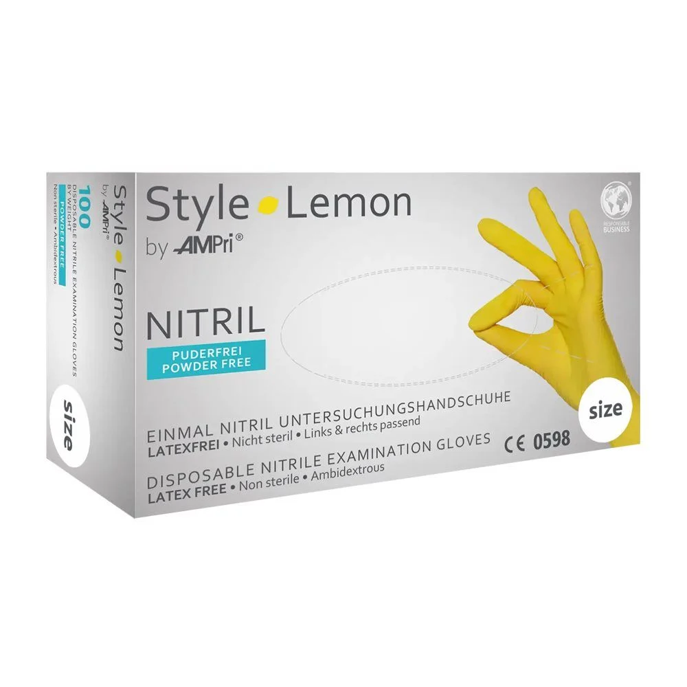 Ampri Nitrile HS Style L Lemon Box 100 pezzi