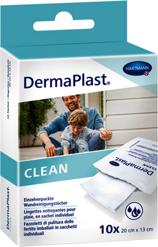 DermaPlast® Clean Salviette detergenti per ferite 10 pezzi
