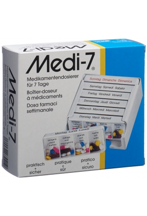 Medi-7 Medikamentendosierer 7 Tage deutsch/französisch/italienisch weiss