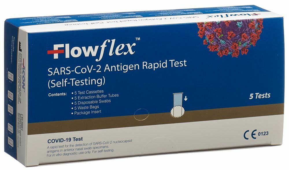 FLOWFLEX SARS-CoV-2 Ag Autotest rapido 5 pezzi