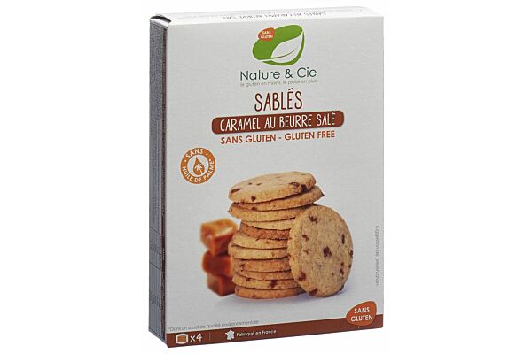 Nature & Cie biscotti di pasta frolla al caramello senza glutine 135g