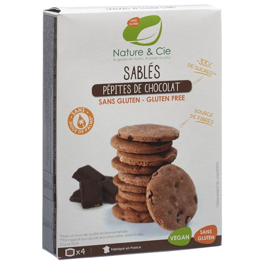 Biscotti al cioccolato Nature & Cie con gocce di cioccolato senza glutine 125g