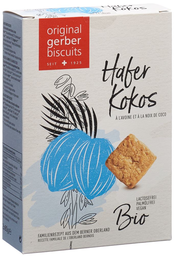 GERBER Biscotti biologici all'avena e cocco 160g