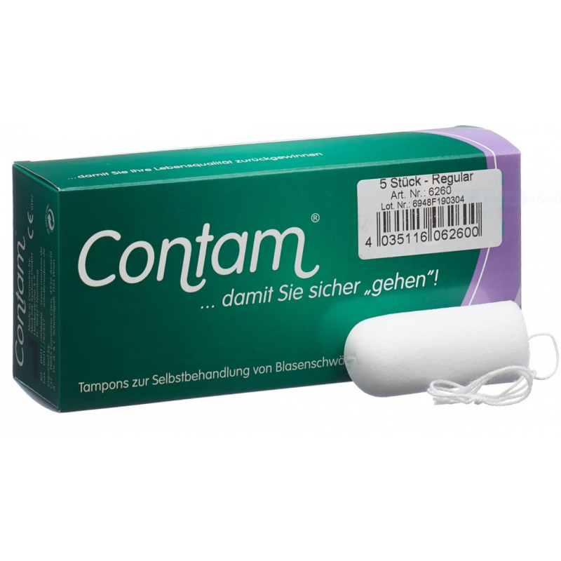 Contam® tampone vaginale 28 mm regolare 5 pezzi