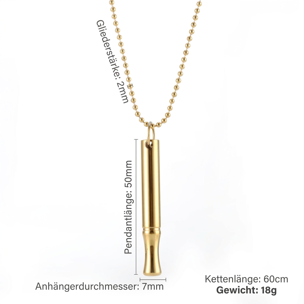 Collana respiratoria anti-ansia in argento – Riduzione dello stress, consapevolezza e smettere di fumare