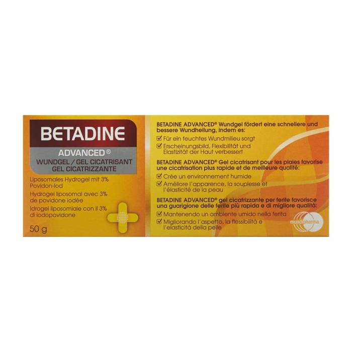 Betadine Gel avanzato per ferite 50 g