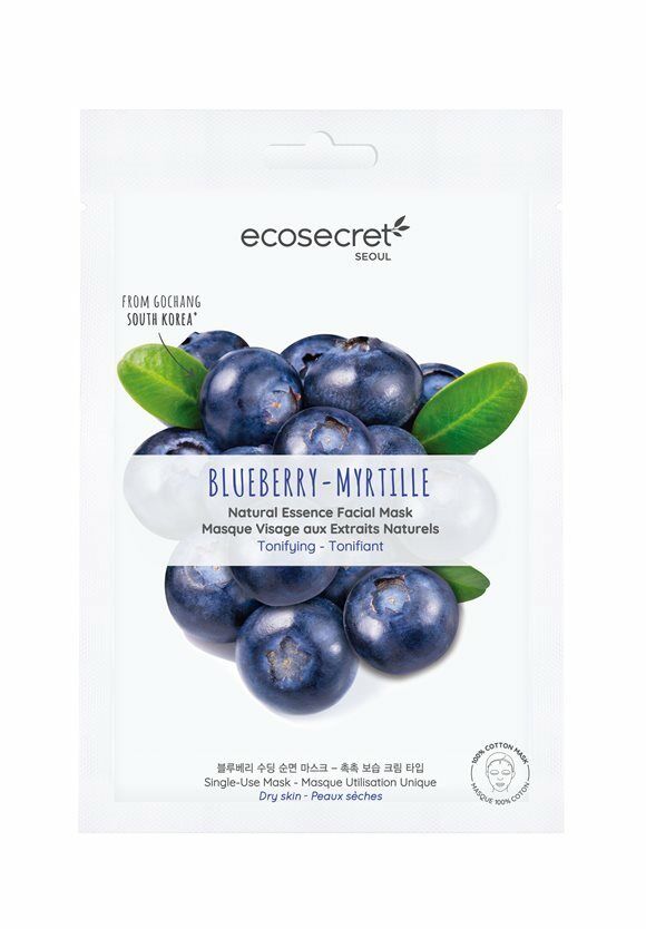 ECOSECRET maschera viso rivitalizzante al mirtillo 20ml