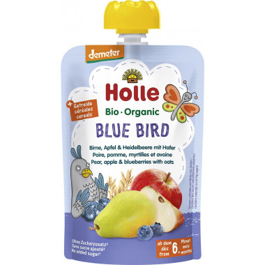 Holle Blue Bird - Pouchy Mela e Mirtillo con Avena 100g