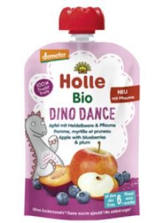 HOLLE Dino Dance Mela Mirtillo e Prugna 100 g