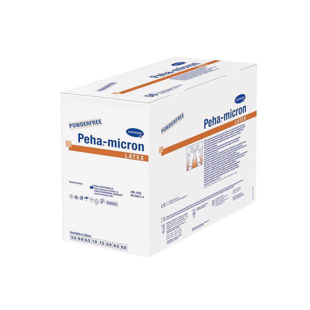 Peha-MICRON lattice misura 7,5 senza polvere sterile 100 pezzi