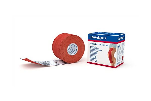 Nastro kinesiologico Leukotape® K 5mx2,5 cm rosso