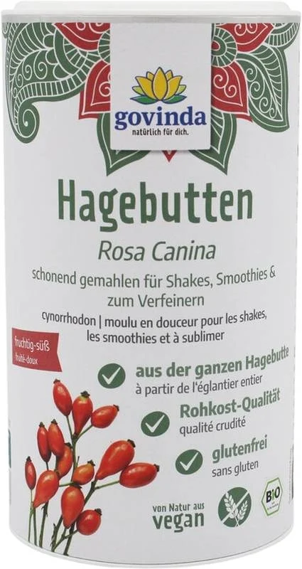 Govinda Rosa canina in polvere biologica in barattolo 220g