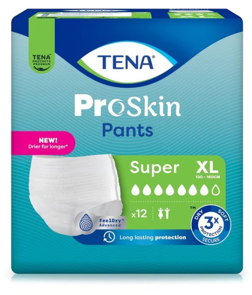 Pantaloni Tena Super XL 120-160cm 12 pezzi