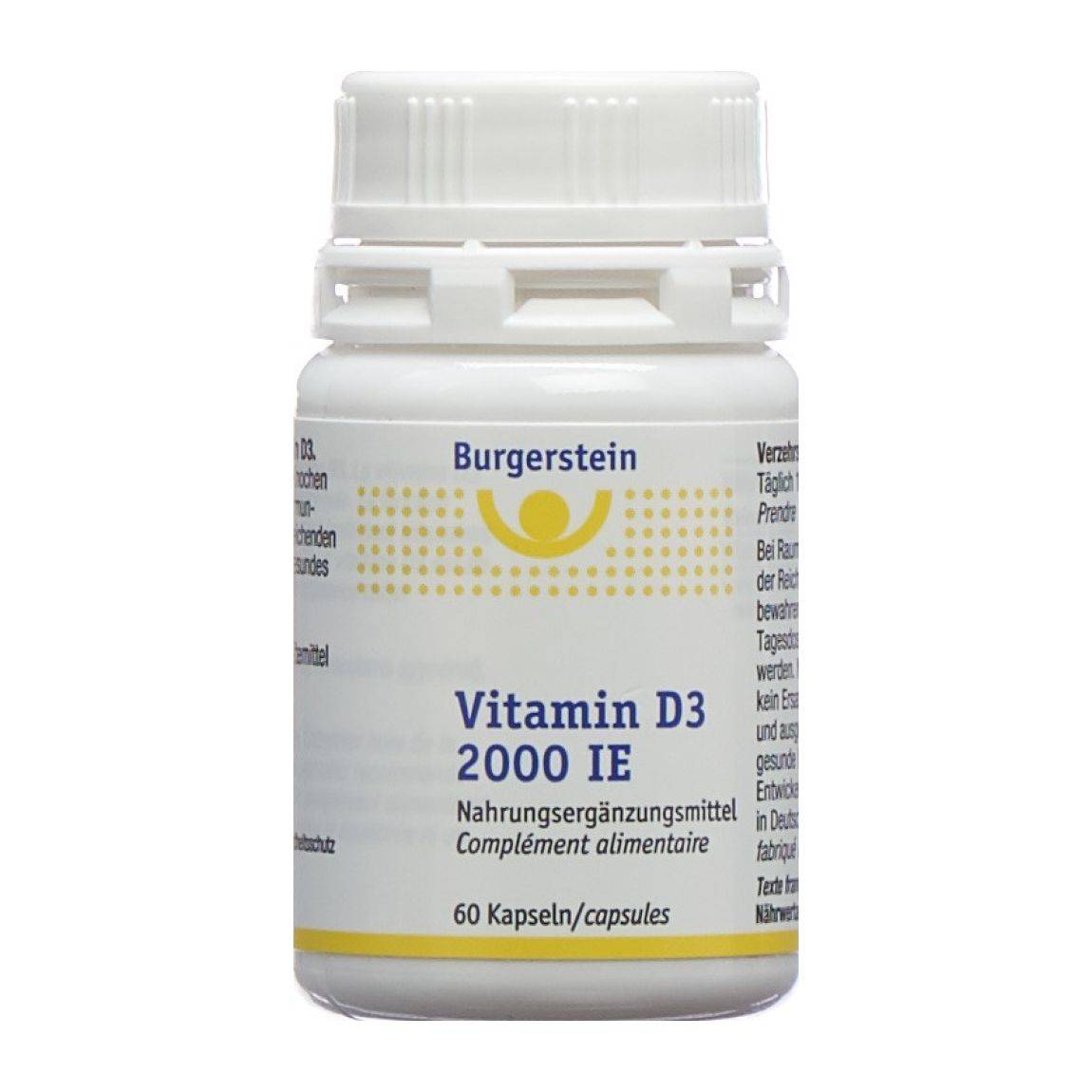BURGERSTEIN Vitamina D3 Capsule 2000 UI 60 Capsule
