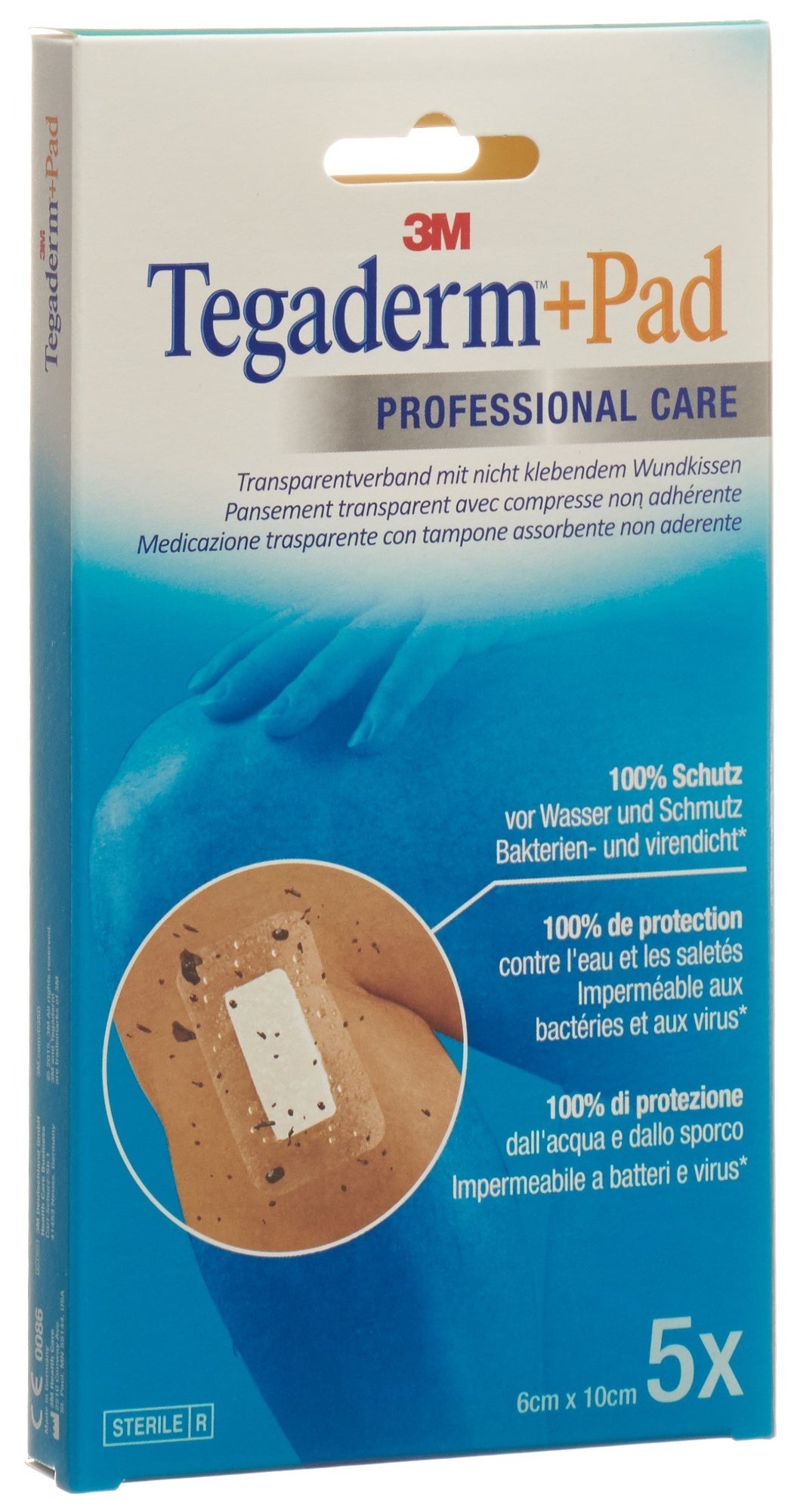 3M Tegaderm+Pad 6x10cm Wundkissen 2.5x6cm 5 Stück
