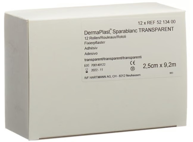 SPARABLANC TRANSPAR cerotti adesivi 2,5cmx9,2m 12 pezzi