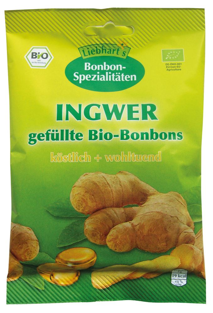 LIEBHARTS Caramelle biologiche allo zenzero 18 pezzi 100g