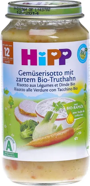 HiPP Risotto alle verdure con tacchino tenero 250g