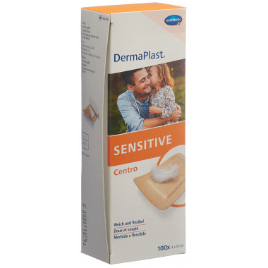 Dermaplast Sensitive Centro Strip 4x6cm hautfarbig 100 Stück