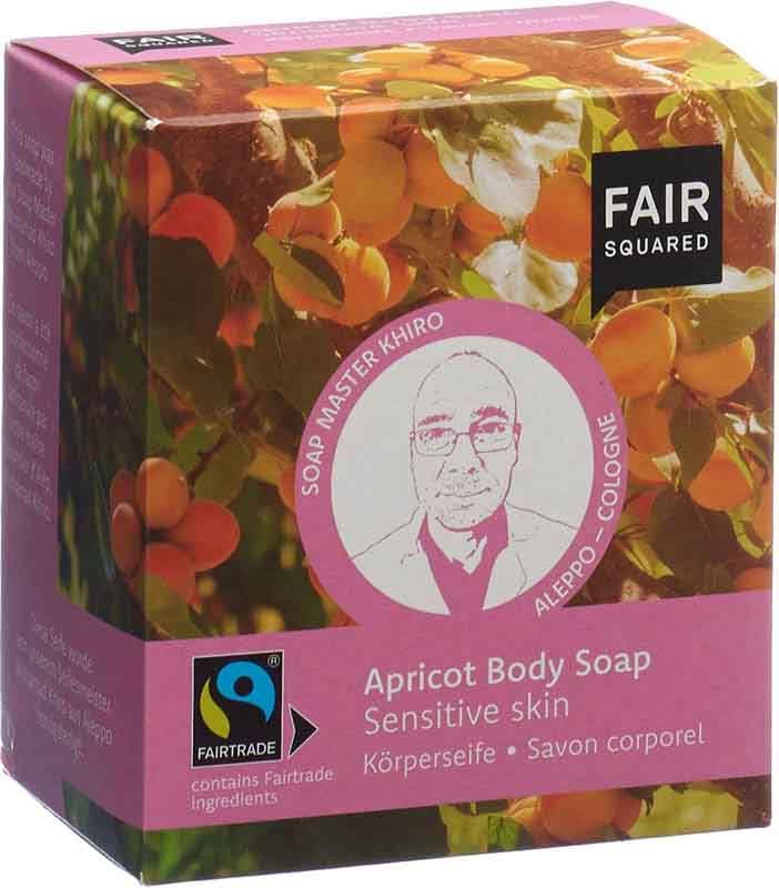 FAIR SQUARED Sapone per il corpo all'albicocca per pelli sensibili 2 x 80g