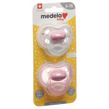 Medela Baby Nuggi Original 6-18 Rosa 2 pezzi
