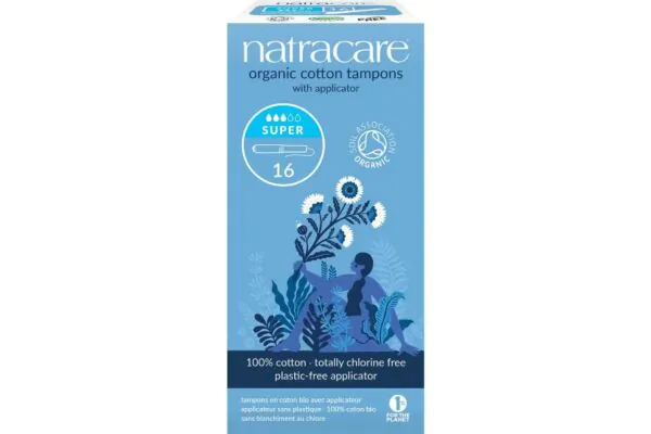 Natracare assorbenti con applicatore super 16 pezzi