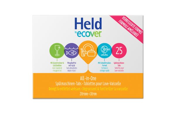 Held Geschirrspülmittel Tabs All in One Zitrone 500g