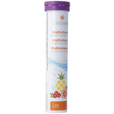 Livsane multivitaminico gusto frutta tropicale 20 pezzi