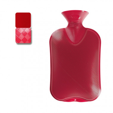 Fashy bottiglia d'acqua calda 2l mezza lamella mirtillo rosso termoplastico