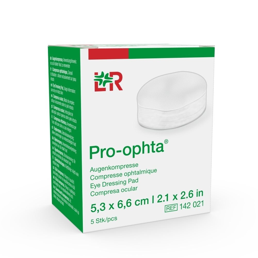 Impacchi oculari Pro-ophta 5,3x6,6 cm sterili 5 pezzi