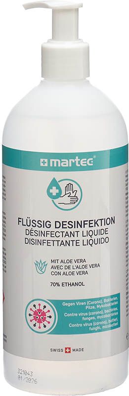 MARTEC disinfettante liquido con aloe vera 500ml